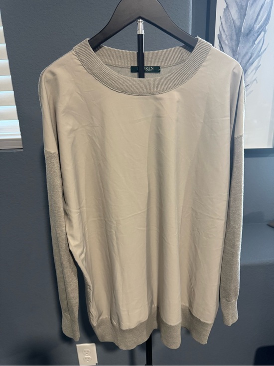 Lauren Ralph Lauren Tops - Lauren Ralph Lauren Beige Two-Tone Long Sleeve Top